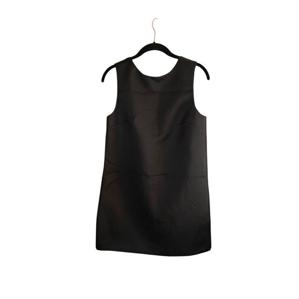 H&M NWT women’s black LBD satin mini dress size small - Picture 3 of 5